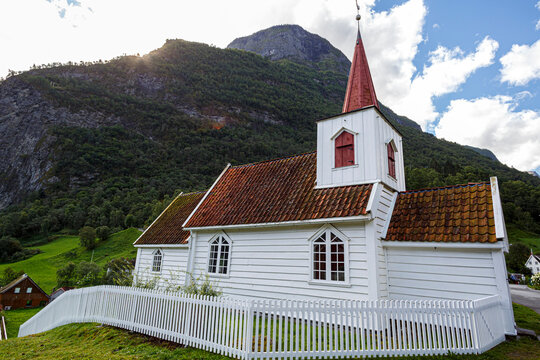 The smallest stave church in Undredal Scandinavia