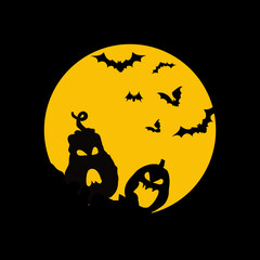 Dynie Halloween - ilustracja wektorowa