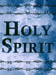 Holy Spirit - religijny plakat - obrazy, fototapety, plakaty