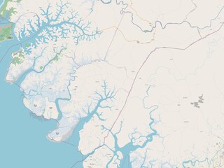 Tombali, Guinea-Bissau. OSM. No legend