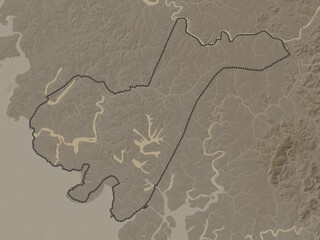 Tombali, Guinea-Bissau. Sepia. No legend