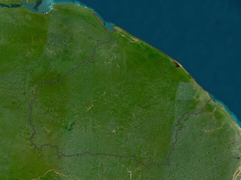 Barima-Waini, Guyana. Low-res satellite. No legend