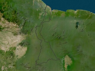 East Berbice-Corentyne, Guyana. Low-res satellite. No legend