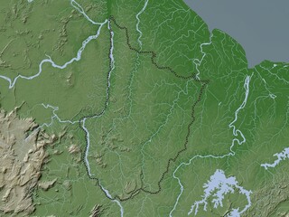 Upper Demerara-Berbice, Guyana. No legend