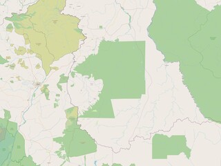 Obraz premium Upper Takutu-Upper Essequibo, Guyana. High-res satellite. No legend