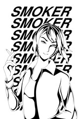 anime character design illustration