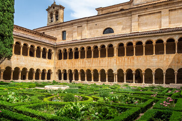 Obraz premium The cloister of Santo Domingo de Silos Abbey at Burgos, Spain.