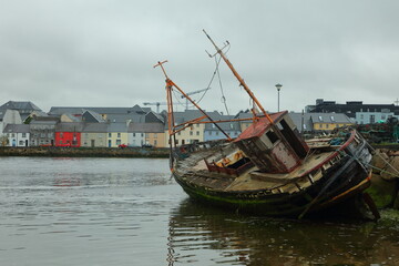 Fishing boat in Galway City, Ireland.