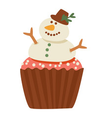 Christmas and Happy New Year sweet. Isolated illustration. Vector design
