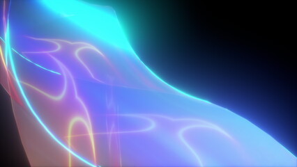 Glossy neon. Computer generated 3d render