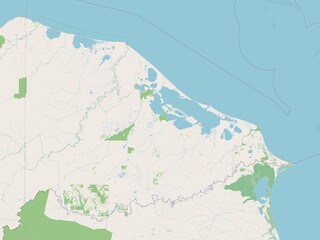 Obraz premium Gracias a Dios, Honduras. OSM. No legend