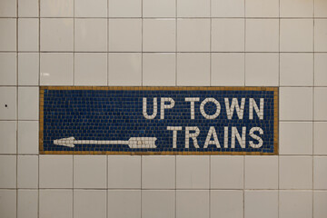 New York City Subway Train Sign