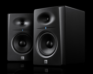 Obraz premium Speakers on black background