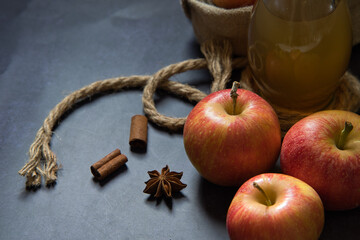 Autumn snack, apple cinnamon cookies