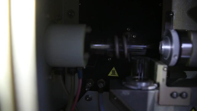 Details from an ICP-OES equipment where a radio frequency is used to heat a argon plasma and create atomic emission for chemical analysis purposes