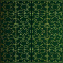 Abstract background texture in geometric ornamental style. Seamless design.
Islamic pattern design on green and red background