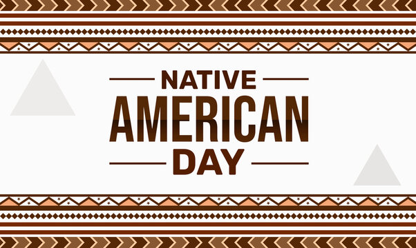 Native American day wallpaper design with vintage colors and stars. Abstract banner design for native Americans day