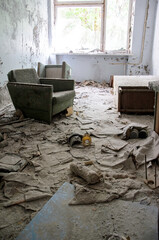 Prypiat hospital in he Chernobyl exclusion zone, Ukraine