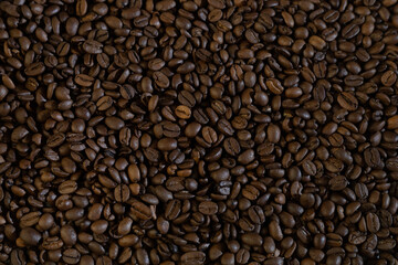 Background from brown coffee beans.
