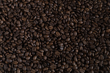 Background from brown coffee beans.