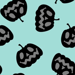 Halloween seamless pumpkins pattern for fabrics and wrapping paper and clothes print