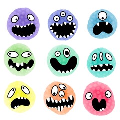 Summer doodle cartoon seamless cactus pattern for wrapping and clothes print and kids accessories and fabrics