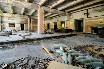 Chernobyl fire station left right after the disaster