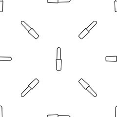 Grey line Nail file icon isolated seamless pattern on white background. Manicure tool. Vector