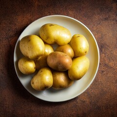 Assortment of potatoes beautifully presented on a white plate