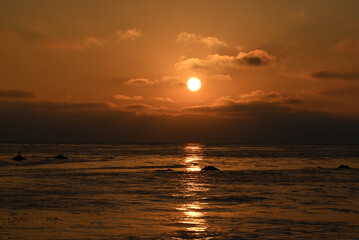 Obraz premium Sunset El Matador Beach, Malibu, Ventura County