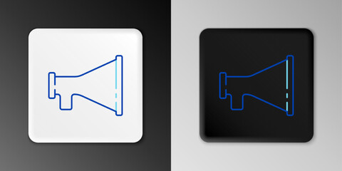 Line Megaphone icon isolated on grey background. Speaker sign. Colorful outline concept. Vector