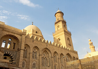 Fototapeta na wymiar Sultan Al-Nasir Muhammad ibn Qalawun complex in moez street, Cairo