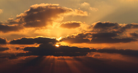 sunset in the clouds