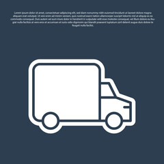 Pop art Delivery cargo truck vehicle icon isolated on color background. Vector