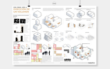 Architectural drawings, diagrams, renders, details and images, who could be used as referents for his quality and recognition on the social media