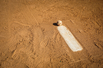Pitcher's mound on baseball field