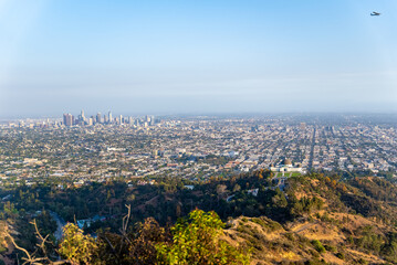 Fototapeta na wymiar Los Angeles panorama view in the morning 