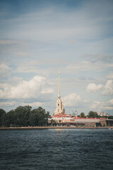 Fototapeta na wymiar Saint Paul fortress and Neva river, Saint Petersburg, Russia