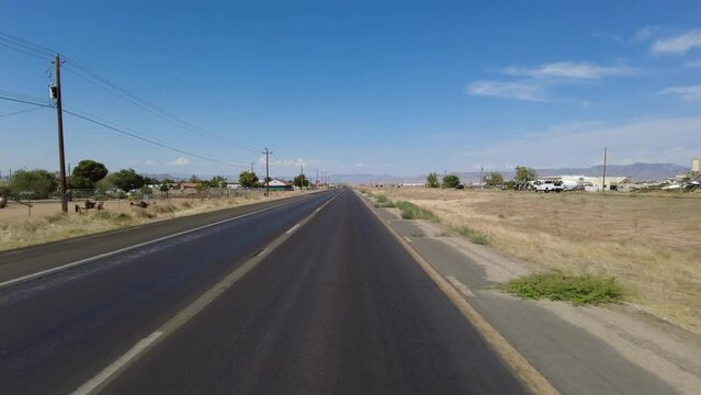 Driving Plate Route 66 Kingman Arizona Westbound Multicam Set 01 Rear View USA