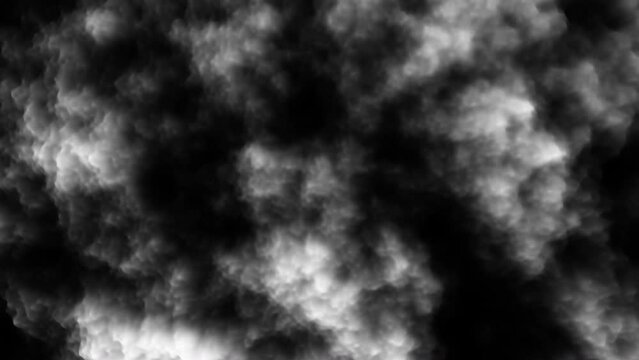 Flowing dark mystical black smoke on black space, motion abstract corporate, cosmos and futuristic style background
