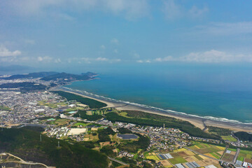 Fototapeta na wymiar 宮崎県日向市上空からの空撮