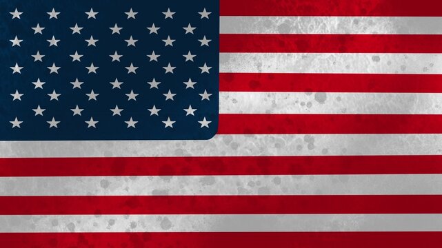 American Flag background with grunge texture