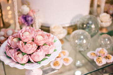 table decorated with birthday party sweets