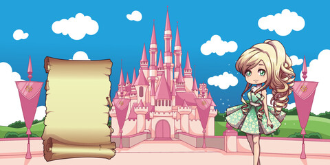 Birthday princess castle invitation  © jo