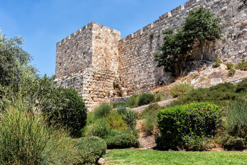 Fototapeta na wymiar Jerusalem Old City Walls