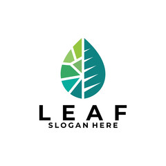 Obraz premium Leaf logo icon vector isolated