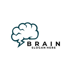brain idea logo icon vector isolated