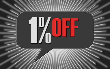 1 percent promotion banner tag