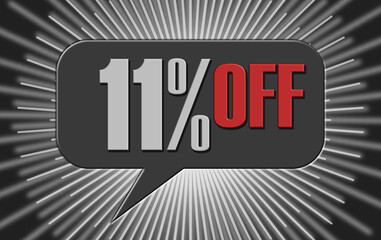 11 percent promotion banner tag