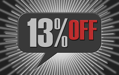 13 percent promotion banner tag